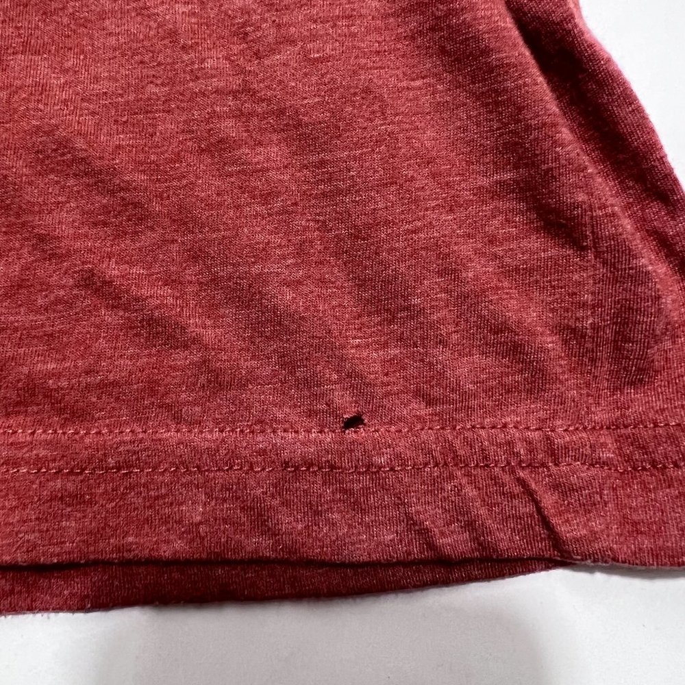Bella Canvas V Neck Short Sleeve T Shirt Red Heather Large - Picture 9 of 9